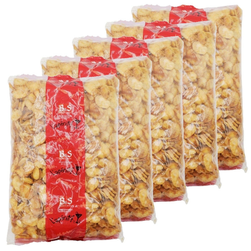 Lot 5x Fèves grillées salées - Paquet 500g