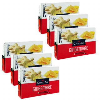 Lot 6x Gingembre déshydraté cristallisé sucré - Boîte 125g