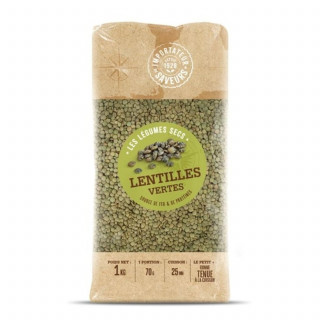 Lot 8x Lentilles vertes - Paquet 1kg