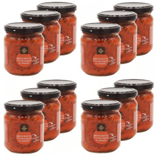 Lot 12x Bruschetta poivrons piquillo et jalapeño - Bocal 190g
