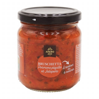 Lot 12x Bruschetta poivrons piquillo et jalapeño - Bocal 190g
