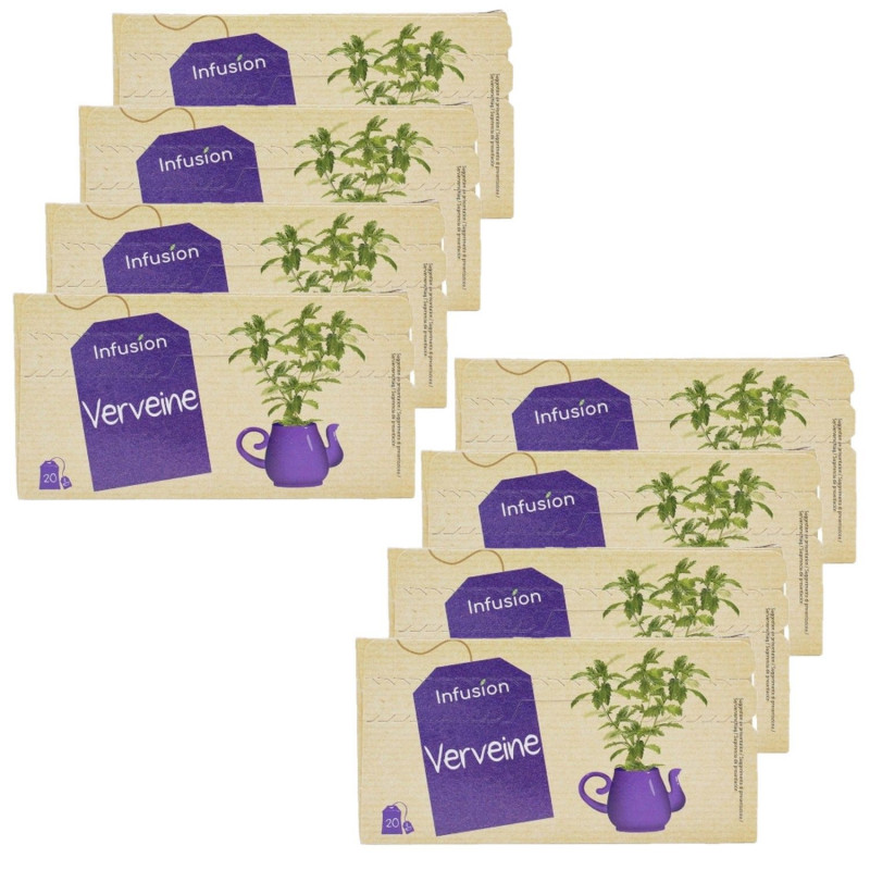 Lot 8x Infusion verveine - Boîte 30g