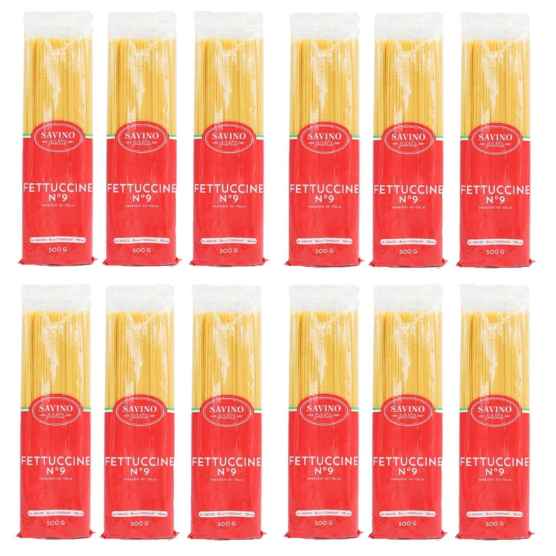 Lot 12x Pâtes Fettuccine n°9 - Paquet 500g