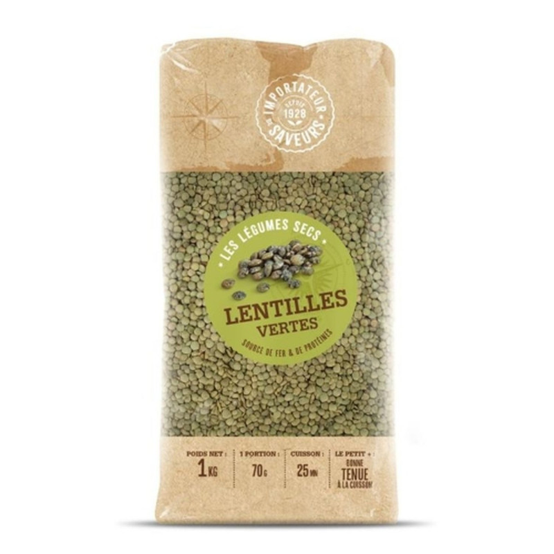 Lentilles vertes - Paquet 1kg