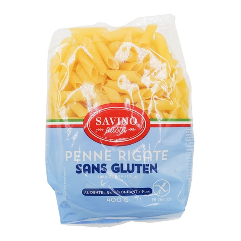 Pâtes Penne rigate - Sans gluten - Paquet 400g