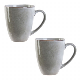 Lot 2x Mug design Au gré du temps - 300 ml - Gris
