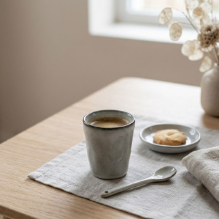 Lot 2x Tasses à expresso Au gré du temps - 100 ml - Gris