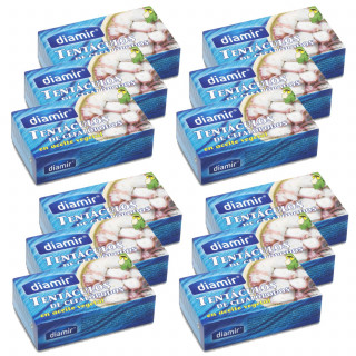 Lot 12x Morceaux d'encornets géants à l'huile - Conserve 111g