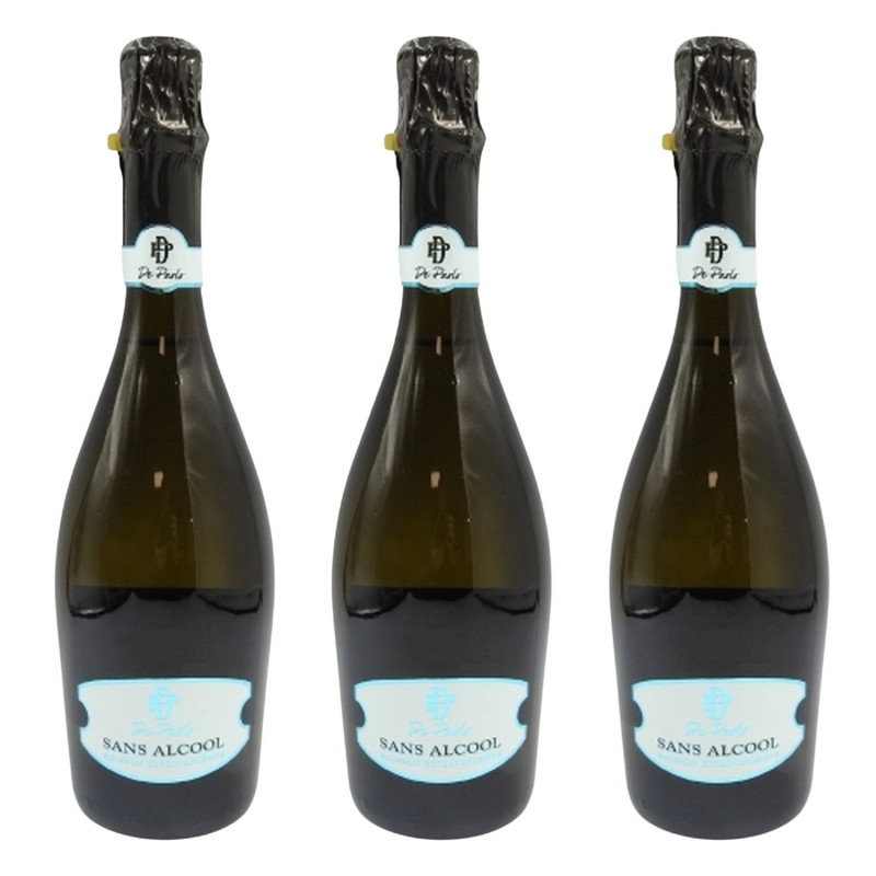 Lot 3x Boisson effervescente sans alcool - Bouteille 750ml