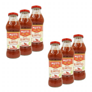 Lot 6x Purée de tomate passata olivettes d'Emilie-Romagne - Bouteille 400g