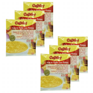 Lot 6x Soupe de poulet aux vermicelles - Sachet 66g