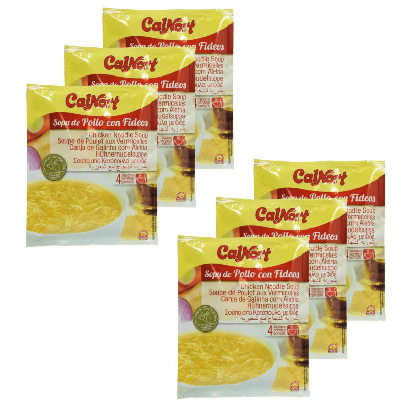 Lot 6x Soupe de poulet aux vermicelles - Sachet 66g