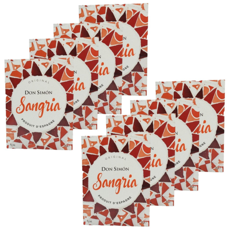 Lot 8x Sangria - Bib 3L