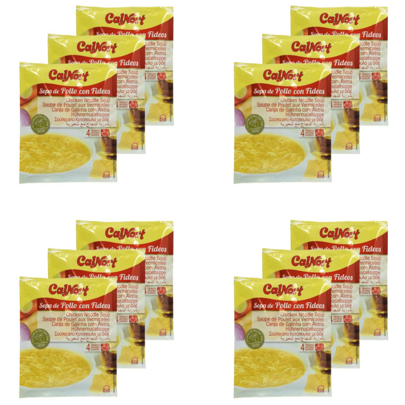 Lot 12x Soupe de poulet aux vermicelles - Sachet 66g