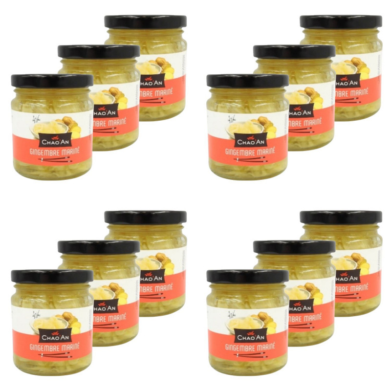 Lot 12x Gingembre mariné - Bocal 190g
