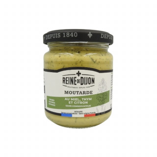 Lot 12x Moutarde au miel, thym et citron - Bocal 200g