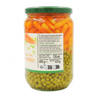 Lot 3x Petits pois carotte - Bocal 425g