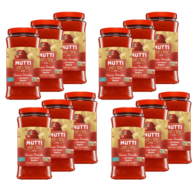 Lot 12x Sauce tomates et parmesan - Bocal 400g