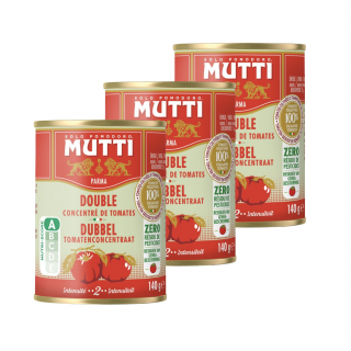 Lot 3x Double concentré de tomates - Zéro résidu de pesticides - Conserve 140g