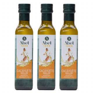 Lot 3x Huile de cacahuète grillée - Bouteille 250ml