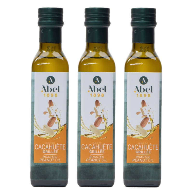 Lot 3x Huile de cacahuète grillée - Bouteille 250ml