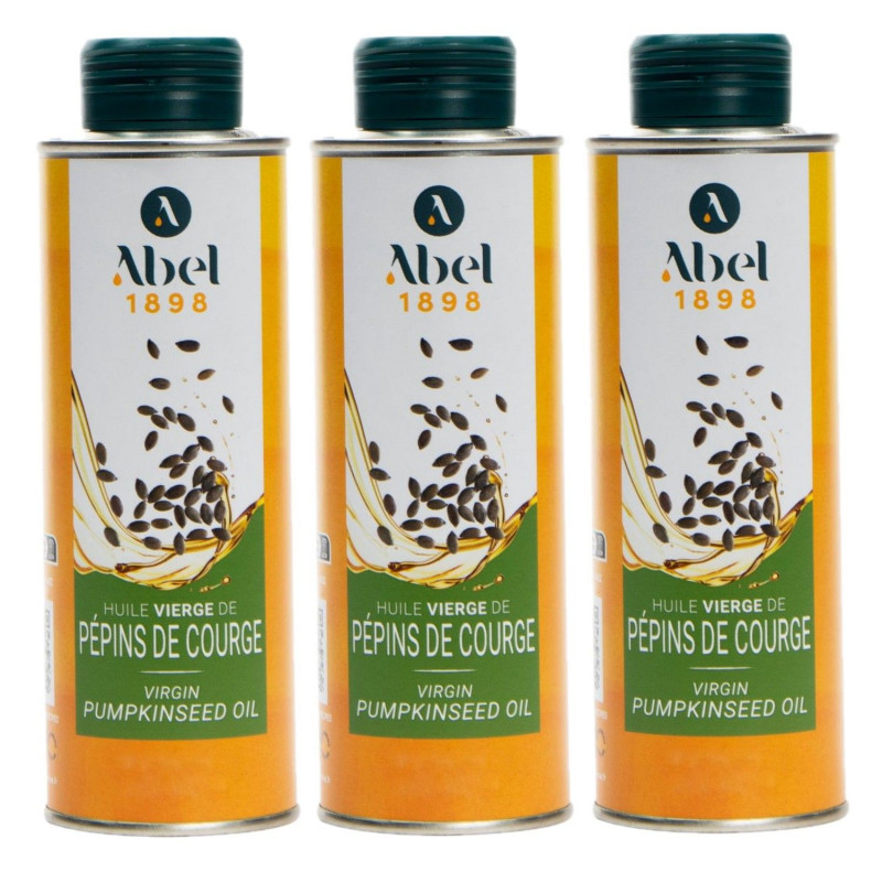 Lot 3x Huile vierge de pépins de courge - Bidon 250ml
