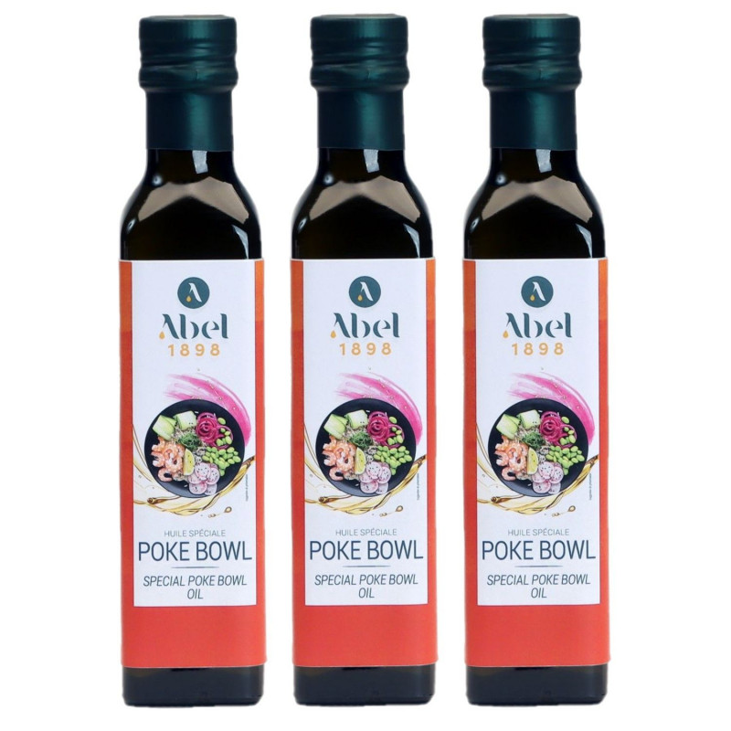 Lot 3x Huile spéciale poke bowl - Bouteille 250ml