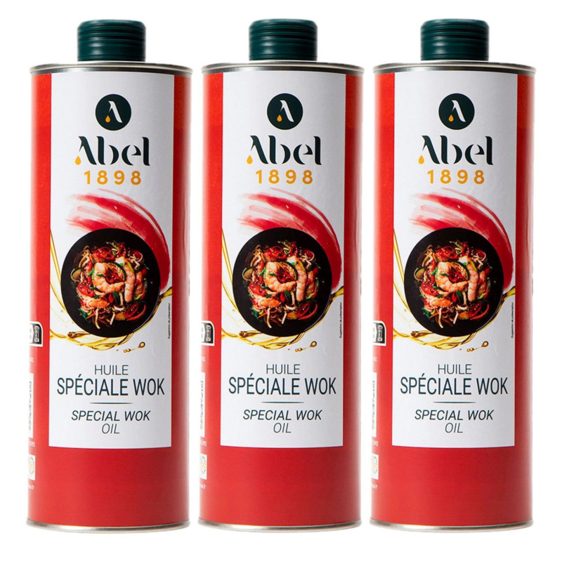 Lot 3x Huile spéciale wok - Bidon 1L