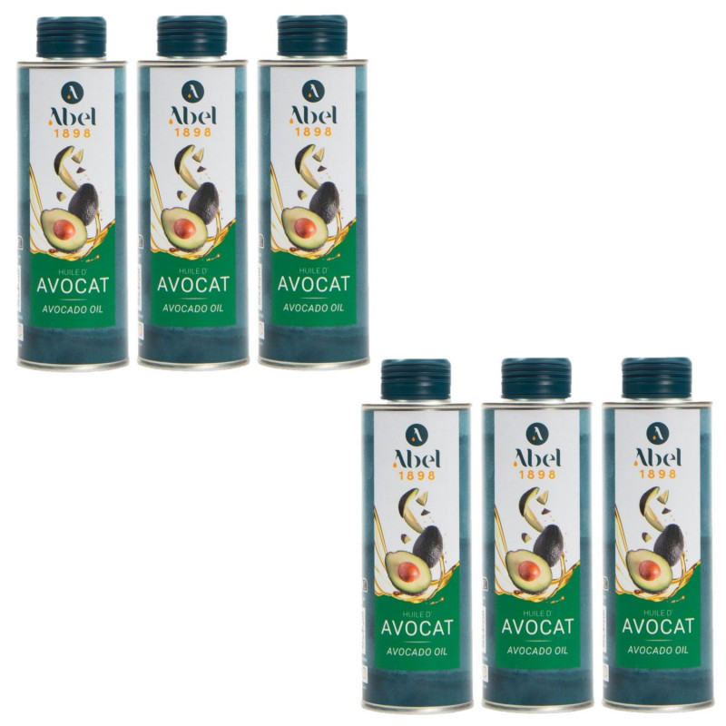 Lot 6x Huile d’avocat - Bidon 250ml