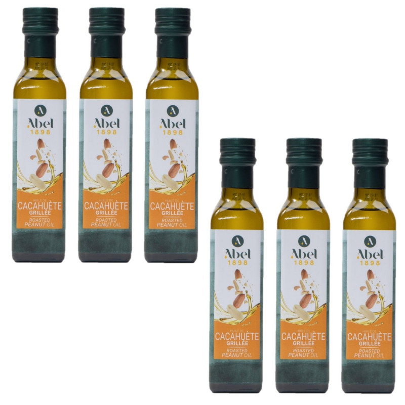 Lot 6x Huile de cacahuète grillée - Bouteille 250ml