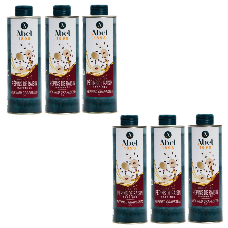 Lot 6x Huile de pépins de raisin - Bidon 50ml