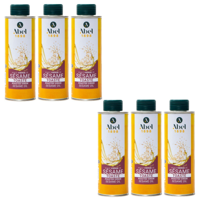 Lot 6x Huile vierge de sésame toasté - Bidon 250ml