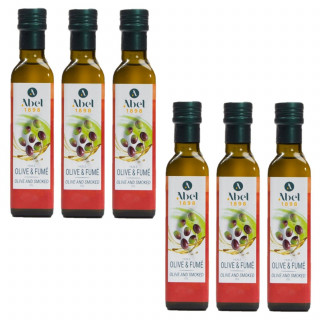 Lot 6x Huile olive et fumé - Bouteille 250ml