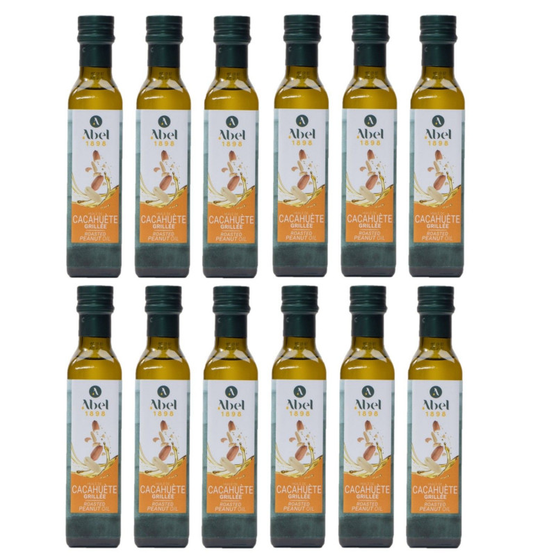 Lot 12x Huile de cacahuète grillée - Bouteille 250ml
