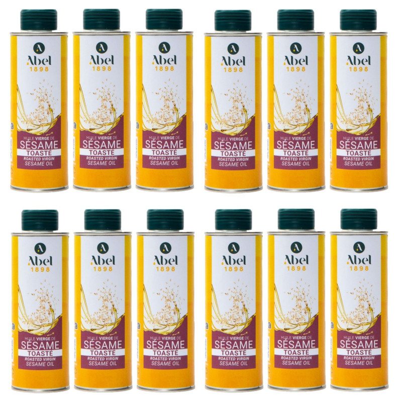 Lot 12x Huile vierge de sésame toasté - Bidon 250ml