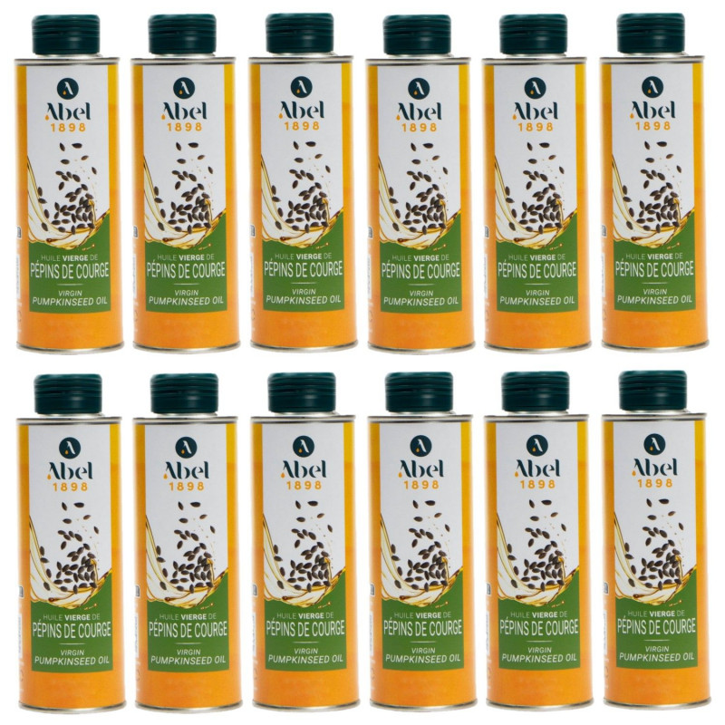 Lot 12x Huile vierge de pépins de courge - Bidon 250ml