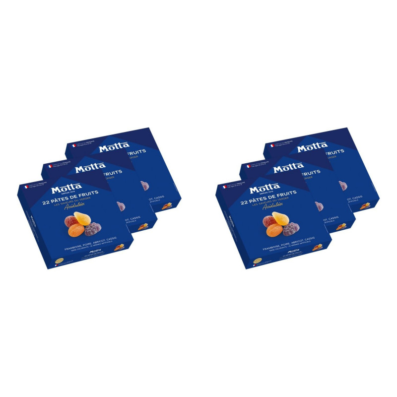Lot 6x Coffret de pâtes de fruits acidulées Saveurs du Verger - Coffret 200g