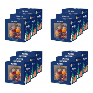 Lot 12x Boule de Noël gourmande avec pâtes de fruits - Boîte 80g