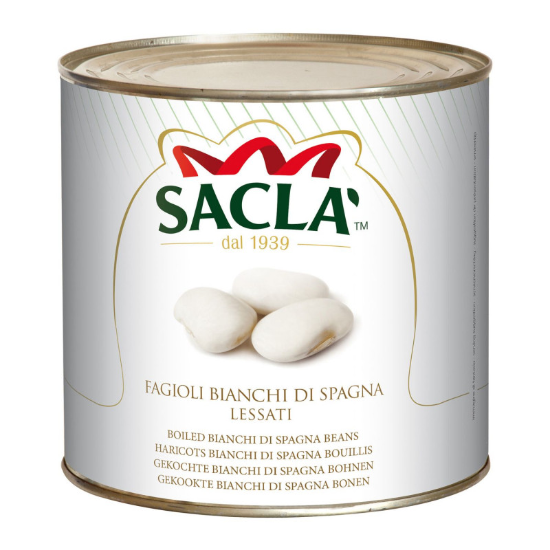 Haricots blancs d'Espagne au naturel - Conserve 2,5kg