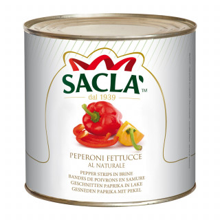 Filets de poivrons jaunes et rouges en saumure - Conserve 2,5kg