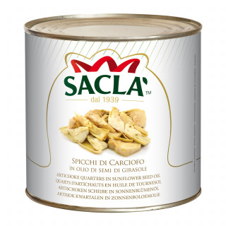 Lot 3x Quartiers d'artichauts en huile de tournesol - Conserve 2,5kg