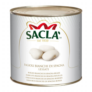 Lot 3x Haricots blancs d'Espagne au naturel - Conserve 2,5kg