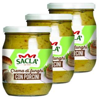 Lot 3x Crème aux cèpes et champignons - Pot 500g