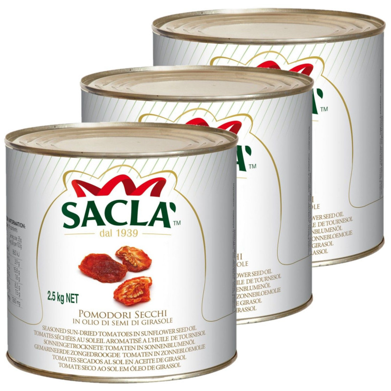 Lot 3x Tomates séchées - Conserve 2,4kg