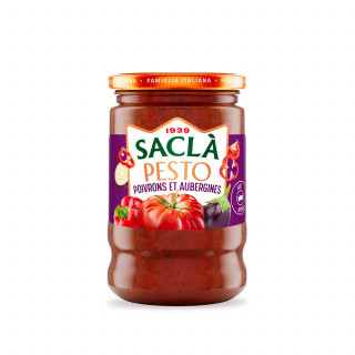 Lot 3x Pesto poivrons et aubergines - Pot 190g