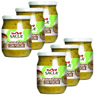Lot 6x Crème aux cèpes et champignons - Pot 500g