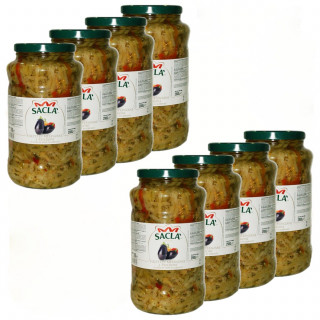 Lot 8x Lamelles d'aubergines et de poivrons - Pot 2,85kg