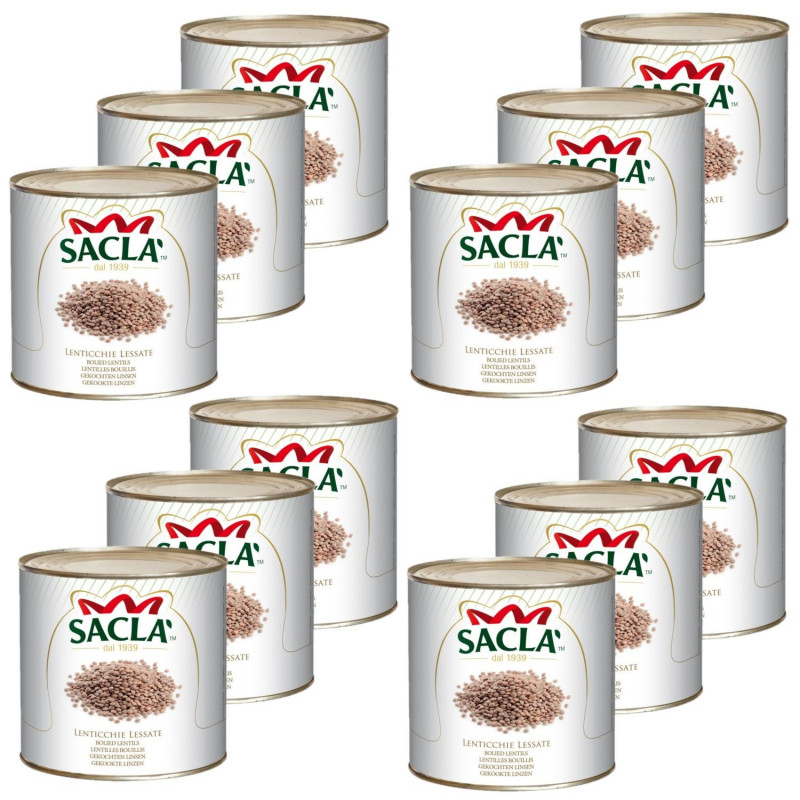 Lot 12x Lentilles au naturel - Conserve 2,5kg
