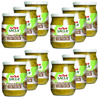 Lot 12x Crème aux cèpes et champignons - Pot 500g