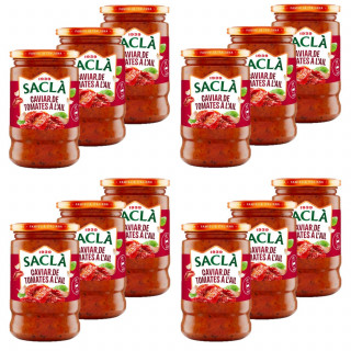 Lot 12x Caviar de tomates à l'ail - Pot 190g